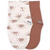 Ingenuity SwaddleMe, Swaddle Neonato Collezione Monogram 100% Cotone, 0-3 Mesi, Design Tasca, 1.0 TOG, Confezione 2 - Rising Sun