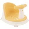 SUNGOOYUE Sedia da Doccia per Neonati, Seggiolino per Bagnetto Pieghevole Antiscivolo in PP con Morbida Maniglia Staccabile per il Bagno del Bagno (Giallo)