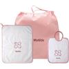 Coccole - Set Materna Personalizzato - Set Asilo Personalizzato con Nome Bavaglino, Sacca e Asciugamano - Set Asilo Personalizzato 3pz Bimbo/Bimba - Farfalla Rosa