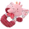 RORPOIR Anello Sonoro Elefantino Rosa in Peluche per Ragazzo Ragazza | 1 Pz, Morbido e Confortevole, Corduroy e Cotone Pp, Sviluppo Sensoriale e Uditivo