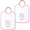 Coccole - Set Materna 2 Bavaglini Personalizzati con Nome in Cotone Anallergico - Set Asilo Personalizzato con Nome - Bavaglino Personalizzato Farfalla Rosa