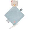 Nattou Mini Doudou per Neonato, Cotone e Velour, Gatto Lana, Per Neonati e Bambini Prematuri, Ca. 28 cm, Mila, Zoe e Lana, Azzurro
