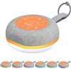 FUNYKICH Macchina Rumore Bianco Neonato, 30 Suoni Rilassanti, Altoparlante Portatile con Anello da Appendere, Rumore Bianco per Dormire, con Timer, Luce Notturna a 7 Colori Regolabile,Arancione