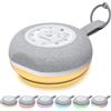 FUNYKICH Macchina Rumore Bianco Neonato, 30 Suoni Rilassanti, Altoparlante Portatile con Anello da Appendere, Rumore Bianco per Dormire, con Timer, Luce Notturna a 7 Colori Regolabile,Bianco