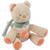 Nattou Mini-Peluche con Attività, Cotone e Velour, Con Musica, Gatto Lana, Ca. 23 cm, Mila, Zoe e Lana, Beige