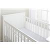 BreathableBaby - Paracolpi in rete per lettino, 2 lati, Bianco (White Mist)