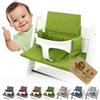 BambiniWelt by Rafael K. Rivestimento di ricambio compatibile con Stokke Tripp Trapp M2 (verde | Set di cuscini per sedia, morbidi, imbottiti, lavabili e durevoli