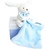 Doudou et Compagnie - Scatola con fiori e pupazzetto a forma di coniglio con fazzoletto di peluche, blu cielo, Codice dell'Articolo: DC3338