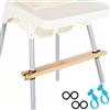 MLZYKYJZ Poggiapiedi per seggiolone, regolabile antiscivolo in legno naturale, accessori compatibili seggiolone per bambini