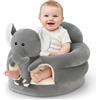Comebachome Seggiolino da Terra per Bambini a Forma di Cartone Animato, Poltrona da Sit Up per Bambini in Peluche a Forma di Elefante, Divano di Supporto Seduto per Camera da Letto, Soggiorno, Asilo Nido, Appart
