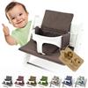 BambiniWelt by Rafael K. Rivestimento di ricambio compatibile con Stokke Tripp Trapp M2 (marrone | Set di cuscini per sedia, morbidi, imbottiti, lavabili e durevoli