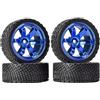 KINGCOO 4 pneumatici RC Rally auto in gomma e plastica vintage per 1/10 RC On-Road Rally Racing Car per Tamiya WR8 HPI HSP TT02 (6 fori blu)