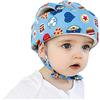 IBLUELOVER Casco di sicurezza per bambini con imbracature protettive anti-pali, con cinghia per il mento, regolabile, traspirante, per bambini di età compresa tra 0 e 3 anni