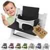 BambiniWelt by Rafael K. Rivestimento di ricambio compatibile con Stokke Tripp Trapp M2 (nero | Set di cuscini per sedia, morbidi, imbottiti, lavabili e durevoli