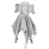 Vicloon Neonati Coperta di Sicurezza, Elefante Coperta di lusso per coccole, Mini Pupazzetto Fazzoletto Campanellini Incorporato Fatto con Tessuto Morbido per Bambini (Grigio)