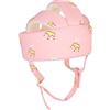 IBLUELOVER Casco di sicurezza per bambini con imbracature protettive anti-pali, con cinghia per il mento, regolabile, traspirante, per bambini di età compresa tra 0 e 3 anni