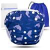 KIDVERSE pannolini acquatici baby costume da bagno 0-3 anni - pannolino piscina neonato regolabile e delicato sulla pelle - pannolino da nuoto con borsa e rete per lavaggio