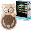 Cloud b Sweet Dreamz On The Go | Macchina del Suono da Viaggio con Luce Calmante | 4 Rumori Bianchi & Ninne Nanne Rilassanti | Sensore Smart Riattivante & Bagliore Soffice | Aiuto Sonno Neonato | Gufo