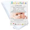 ANDY & HELEN® - Cuscino Lettino Bambino Antisoffco per lettino con sbarre con fodera in Cotone OEKO-TEX® - 52x32x3 cm