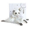 Doudou et Compagnie Doudou plat Panda Attrape-rêve Doudou et Compagnie 20 cm Gris
