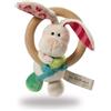 Nici 37433 - Giocattolo ad anello in legno con peluche Tilli e campanellino