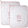 Coccole - Set Asilo 2 Asciugamani Personalizzati Bambini - Set Asilo Personalizzato con Nome in Cotone Anallergico - Asciugamano Asilo Personalizzato Farfalla Rosa