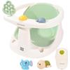 Bebamour Seggiolino da bagno per bambini 6 mesi + vasca da bagno antiscivolo,Green