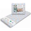 baby idea Materasso Lettino Campeggio Sfoderabile Pieghevole Traspirante a Norma EN16890:2017 Federa100% Cotone Oeko-tex® Interno Certificato Certipur™ 60x120x4 OMAGGIO Borsa da Viaggio (Azzurro)
