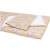 baby idea Babysanity Materasso Lettino Campeggio con Cuscino Sfoderabile Pieghevole a Norma EN16890:2017 100% Cotone Oeko-tex® Interno Certificato Certipur™ 60x120x4 OMAGGIO Borsa da Viaggio (Orsetto Rosa)