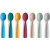 Vicloon Cucchiaino Svezzamento, 7 Pezzi Cucchiaio in Silicone Morbido Senza BPA, Cucchiaio da Addestramento per L'alimentazione del Bambino, Lavabili in Lavastoviglie, 7 Colori, Forma Cilindrica