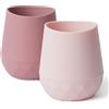 Seposeve Silicone Bicchiere Neonato 6 Mesi +, Seposeve 2 Pezzi Bicchiere Bambino Neonato, Tiny Cups, Bicchiere Antigoccia Bambini, Forno a Microonde, Lavabile in Lavastoviglie, US Viola Rosa