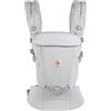 Ergobaby Marsupio Adapt per neonati e bambini 0 a 48 mesi | Marsupio in 100% Cotone di Alta Qualità a 3 Posizioni con Supporto Ergonomico, da 3,2 a 20,4 kg, Pearl Grey