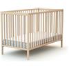AT4 - Lettino bambini SONA legno - Faggio natural - 60 x 120-124 x 64 x 94,5 cm