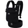 Bebamour Marsupio per bambini da 3,6 a 14,9 kg, ergonomico, confortevole, in cotone, anteriore e posteriore, nero