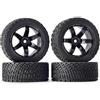 KINGCOO 4 pneumatici RC Rally auto in gomma e plastica vintage per 1/10 RC On-Road Rally Racing Car per Tamiya WR8 HPI HSP TT02 (6 fori nero)