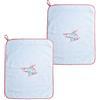 Coccole - Set Asilo 2 Asciugamani Personalizzati Bambini - Set Asilo Personalizzato con Nome in Cotone Anallergico - Asciugamano Asilo Personalizzato Elicottero Rosso