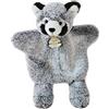 Histoire d'Ours - Doudou - Puppetta con panda rossa, 25 cm, colore: grigio - regalo per nascita - Sweety Mousse Marionette - Fedeli Compagni - HO3084