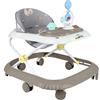 XUANYU Girellini e Centro attività 2 in 1, Girello a piedi Bambino Scalabile con Centro di Gioco e Altezza Regolabile, Girello Spingitore Bambino da 6 Mesi (Khaki III)