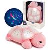 Cloud b Luce notturna Twilight Turtle rosa e proiettore galassia | 8 costellazioni | Luce notturna lenitiva bianca del rumore Baby Star | Facilita la paura del buio, peluche, spegnimento automatico