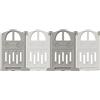 UBRAVOO Pannelli di estensione per box per bambini in plastica per neonati e bambini piccoli - 4 pannelli EDP0001 (Grigio + Bianco)