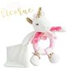 DOUDZ Doudou et Compagnie - Peluche a forma di unicorna con peluche - 17 cm - rosa - regalo di nascita - Grazioso scatola regalo - Lucie La Licrone - DC3310