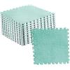 Keenso 10 Pezzi 30x30 Cm/11,8x11,8 Pollici Tappetino in Schiuma di Puzzle Peluche, Tappetino Antiscivolo per Puzzle per Pavimento della Stanza (Menta verde)