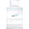 roba Set di biancheria da letto 2 pezzi „Happy Cloud", 100 x 135 cm, 100% cotone, copripiumino e federa, biancheria da letto per neonati e bambini