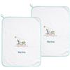 Coccole - Set Asilo 2 Asciugamani Personalizzati Bambini - Set Asilo Personalizzato con Nome in Cotone Anallergico - Asciugamano Asilo Personalizzato Bicicletta Verde