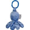 Nattou Peluche-attività in Poliestere, con Vibrazione e Anello, Polpo, Ca. 15 cm, Lapidou, Blu