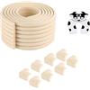G-Tree Corner cuscino e porta Stoper - Childproofing Guardia Bambini Mobili per la casa sicurezza paraurti bambino prova della protezione della Tabella (6.56 ft) (bianco panna)