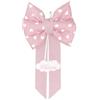 Andy & Helen - Fiocco nascita personalizzato con nome ricamato, imbottito in tessuto cotone fantasia con nuvolina (Rosa, Cuori)