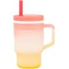 Infantino My 1st Tumbler, Tazza in Silicone da 255 ml con Cannuccia e Manico, Tazza per Bambini Resistente alle Perdite per i Momenti in Movimento, Biberon di Transizione Senza BPA, Sunset Kiss