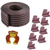 G-Tree G-albero Edge e angolo Guardia - Brown - Bambini Bumper di sicurezza del bambino di correzione d'angolo Protector 6.5 fascia paraurti ft, con bonus di arresto di portello