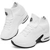 GURGER Sneakers Zeppa Donna Scarpe da Ginnastica Basse Sportive Fitness Scarpe Zeppa Interna 7.5CM
